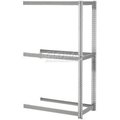 Global Equipment Expandable Add-On Rack 96"W x 36"D x 84"H With 3 Levels No Deck 800 Lb Cap Per Level - Gray 785533GY